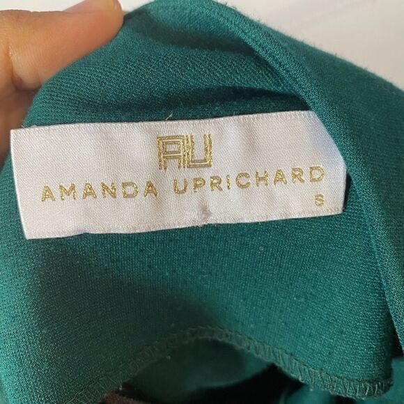 Amanda Uprichard Emerald Green Back Zipped Long Sleeve Bodycon Dress - Picture 7 of 8